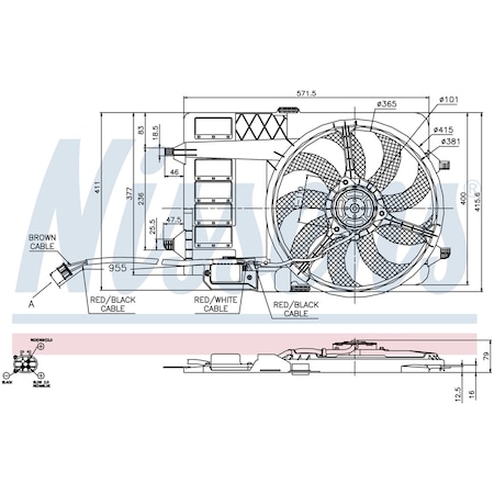 Nissen Cooling Fan, 85125 85125